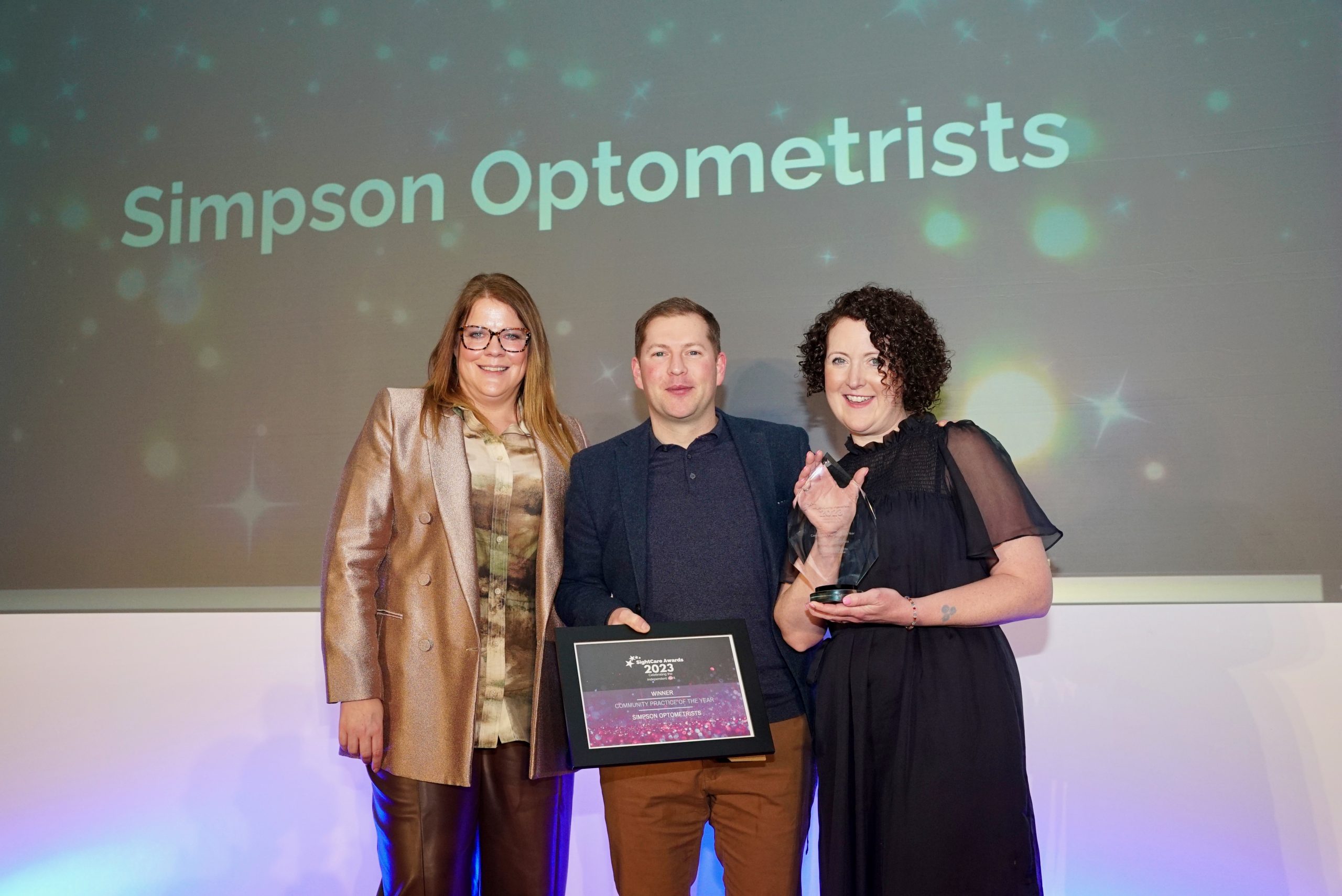 Simpson optometrists receiving their award