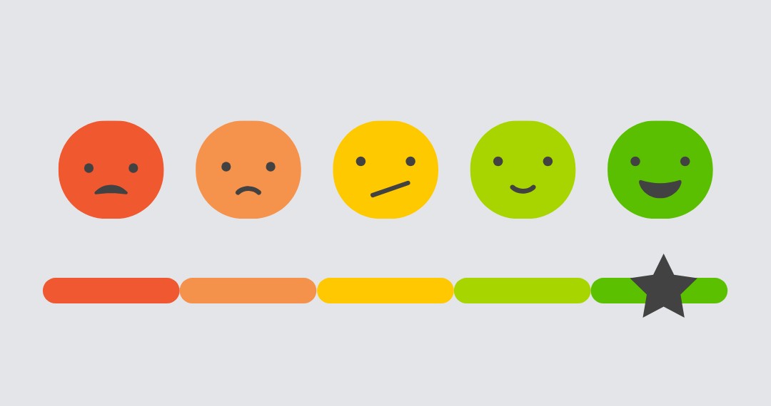 Graphic promoting the SightCare member survey with a five-point satisfaction scale.